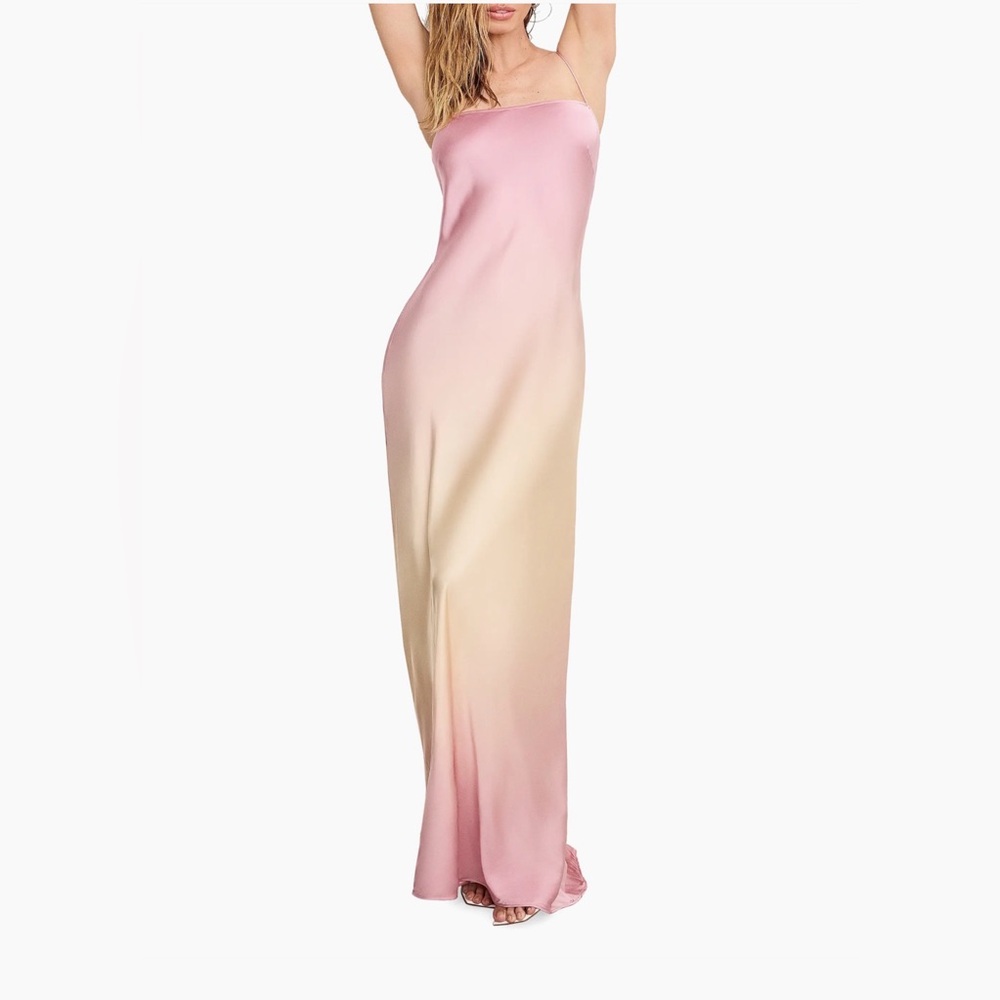 NWT Good American Satin Slip Maxi Dress - sz small - Picture 4 of 13